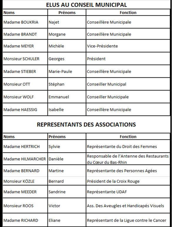 élus ccas et représentant des associations élus ccas et représentant des associations