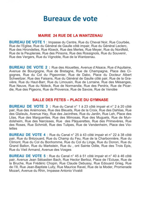 Flyer Bureau de vote Reichstett 2022 verso