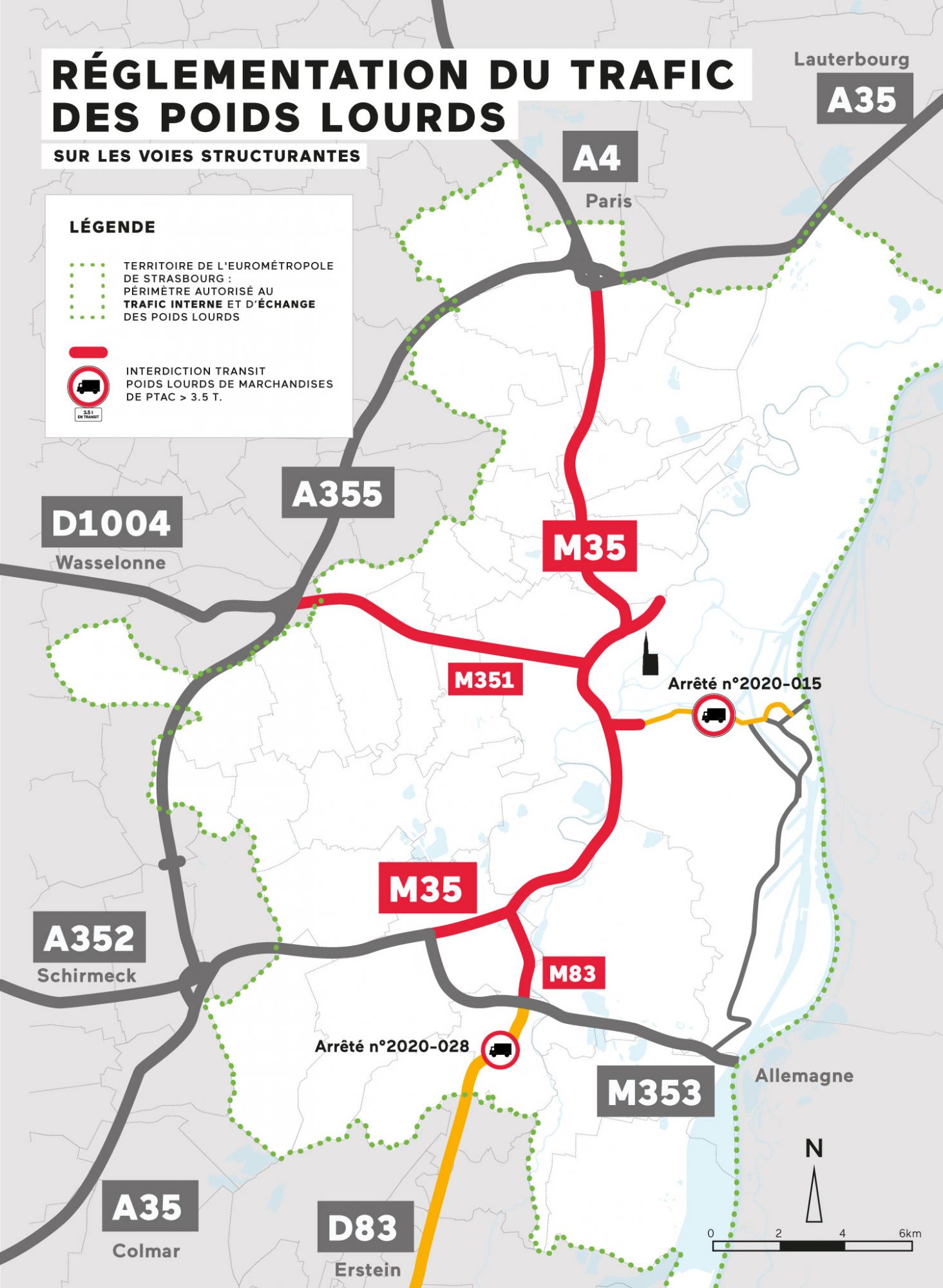 M35 règlementation trafic poids lourds